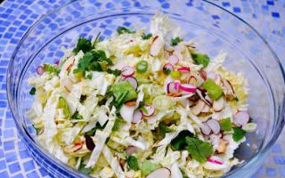 Kulinaarsed retseptid ja fotoretseptid Hiina kapsa salati retseptid pipraga